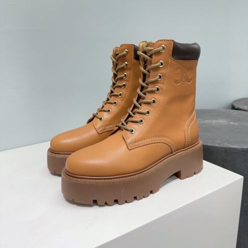 セリーヌの靴Ｎ級品 ブーツ メンズ イエローブーツ 革 防水 防寒 ワークブーツ バイク 靴 バイクブーツ ブラウン