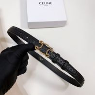 セリーヌ ベルトバッグＮ級品 おしゃれ 女性用 細いベルト ビジネス 幅2.5㎝ レディース ゴールドバックル 人気定番 ブラック