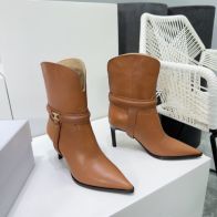 セリーヌ ハイカットコピー ブーツ ショットブーツ ハイヒール レディース 9㎝ヒール 美脚 牛革 ファッション ブラウン