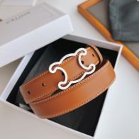 HOT品質保証 セリーヌ ベルト トリオンフコピー レディース バックル 女性用 おしゃれ 細いベルト 幅2.5㎝ ブラウン