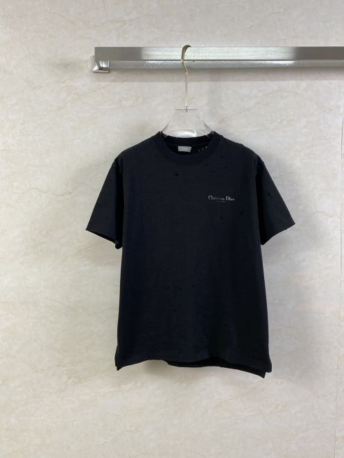 お得100%新品 ディオール アトリエ tシャツスーパーコピー 純綿 トップス 短袖 シンプル 男女兼用 ブラック