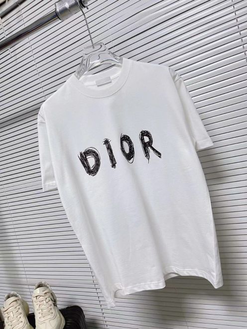 期間限定SALE!! ディオール ラスタ激安通販 短袖 tシャツ 純綿トップス ロゴプリント 大人気 男女兼用 ホワイト