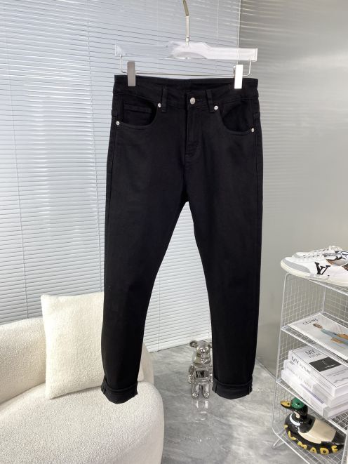 爆買い大得価 ディオールパンツ偽物 デニム ズボン ジーンズ 柔らかい 美脚 メンズ 優雅 シンプル ブラック