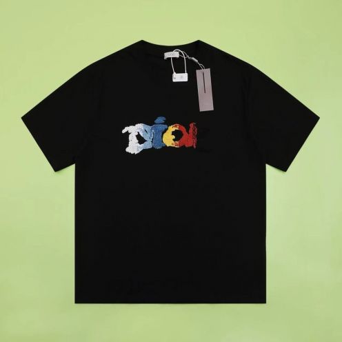 最安値人気 ディオール アイシャドウＮ級品 純綿 トップス 短袖Tシャツ 日常用 柔らかい 大人気 ブラック