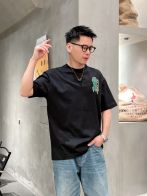 ディオール ロンtコピー シンプル 半袖 トップス 純綿 丸首 高品質 プリント ファッション 男女兼用 ブラック