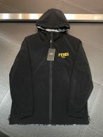 最安値人気 レディース フェンディジャケットコピー アウター トップス ロゴプリント 個性的 迷彩柄 ブラック
