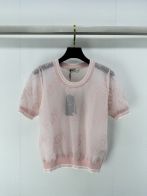 フェンディ 2024新作 コピー 半袖 Tシャツ ウール ピンク 柔らかい 花柄