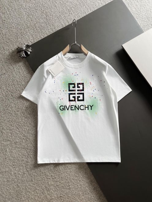 ジバンシィ n級品 コピー 半袖 Tシャツ ウールコットン ホワイト 柔らかい 花柄
