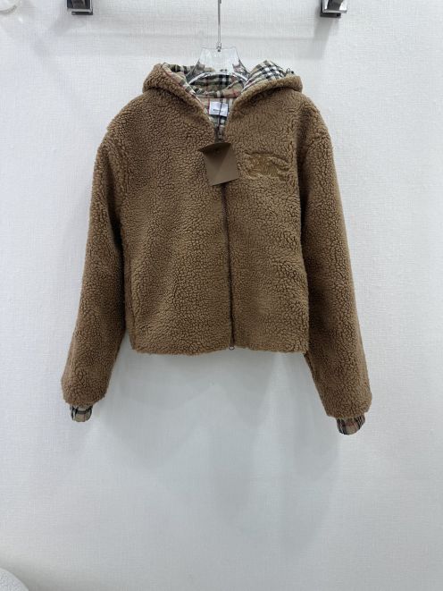 シュプリーム バーバリー ジャケットＮ級品 ジャケット トップス 柔らかい ウール もこもこ 少女感 ゆったり 高級品 ブラウン