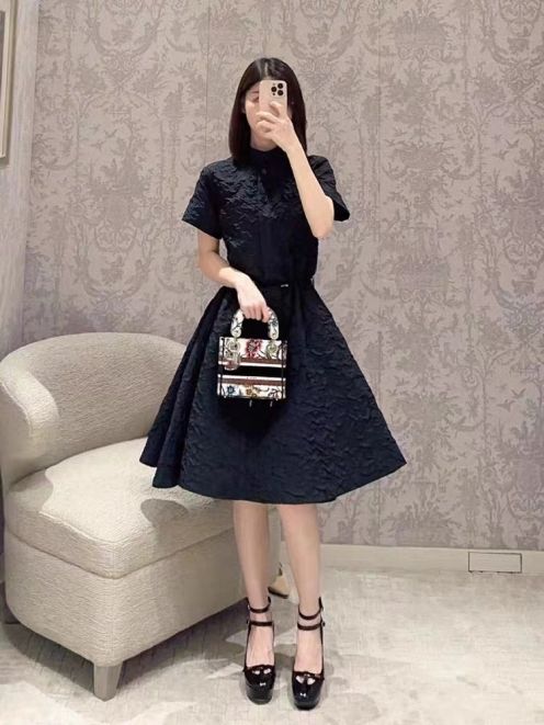 ディオール トートコピー レディース ワンピース スカート 可愛い 薄い 夏服 大人気 シンプル ブラック