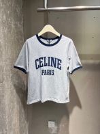 超激レア人気新作 セリーヌtシャツ メンズ激安通販 純綿 トップス 丸首 ファッション ロゴプリント 半袖 グレイ