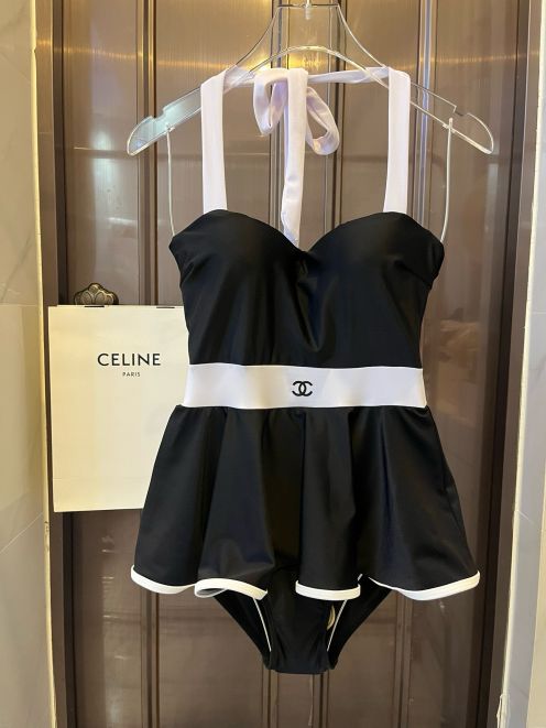 シャネル 水チークＮ級品 レディース セクシー ビキニ 通気性いい ワンピース 旅行 スイミング 泳ぎ服 ブラック