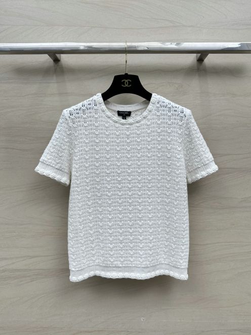 NEW夏の chanel t シャツ激安通販 純綿 春夏新品 半袖 トップス 高品質 シンプル ホワイト