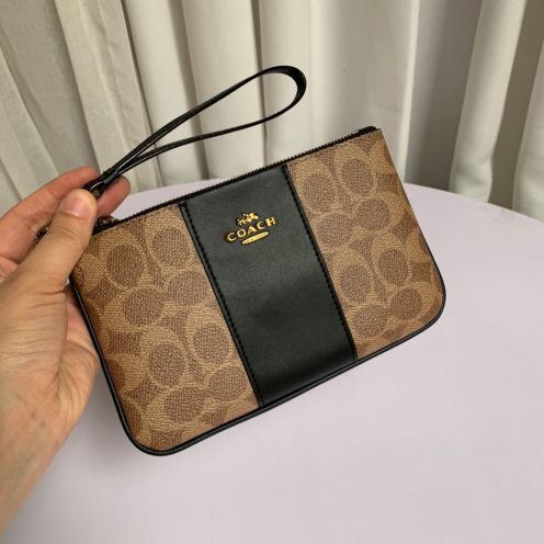 コーチバッグ お手入れコピー 花柄 財布 持ちバッグ 一つ折り フェニックス 小銭入れ 革製 レディース ブラック