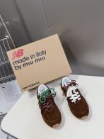 ミュウ ミュウ シューズＮ級品 運動シューズ ランニング Miu Miu＊New Balanceコラボ 通気性いい ブラウン