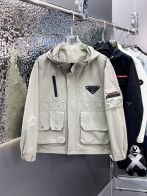 限定セール低価 プラダ ジャンパー偽物 ジャケット 柔らかい トップス 運動 通気性いい 人気 メンズ ホワイト