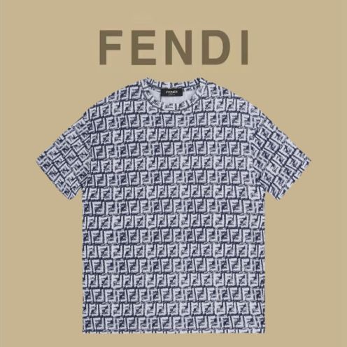 お買い得豊富な フェンディ t シャツ レディースコピー トップス 純綿 半袖 柔らかい 花柄 男女兼用 シンプル ブルー