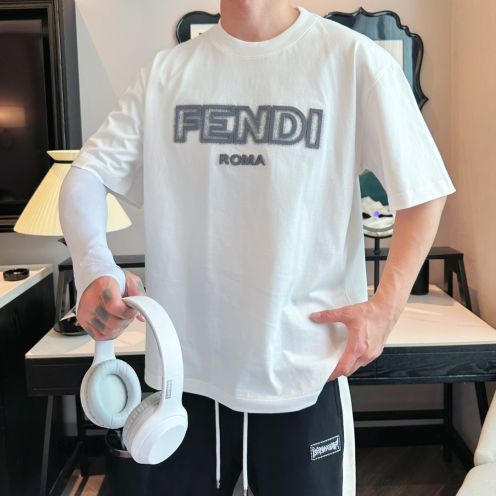 触り心地のいい fendi キッズ t シャツＮ級品 トップス 純綿 半袖 柔らかい 男女兼用 夏新品 シンプル ホワイト