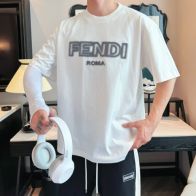 触り心地のいい fendi キッズ t シャツＮ級品 トップス 純綿 半袖 柔らかい 男女兼用 夏新品 シンプル ホワイト