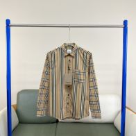 最安値人気 バーバリー ティー シャツ メンズ偽物 ビジネスシャツ 格子模様 シンプル 人気新作 ブラウン