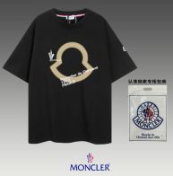春夏人気セール安い モンクレールのtシャツ偽物 純綿 トップス シンプル 半袖 男女兼用 ファッション ブラック