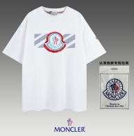 激安大特価最新作の tシャツ モンクレール激安通販 純綿 トップス シンプル 半袖 男女兼用 ファッション ホワイト