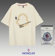 春夏人気セール安い モンクレール アメリカＮ級品 純綿 トップス シンプル 半袖 男女兼用 ファッション 杏色