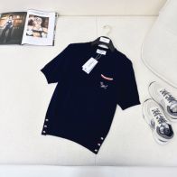 トムブラウン ネタスーパーコピー セーター ニット 春夏新品 学院風 シンプル ファッション ブラック