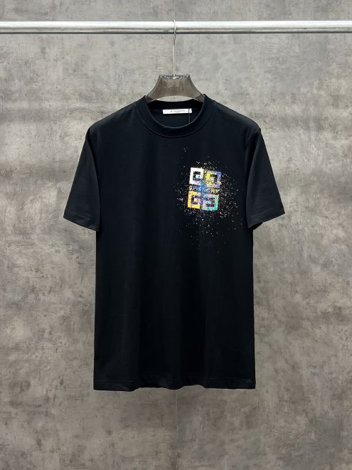 春夏人気定番安い ジバンシィ ルックスーパーコピー 半袖 トップス プリント 純綿 ブラック
