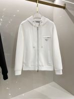 prada テーラードジャケット偽物 トップス シャツアウター 純綿　フード付き 高品質 ホワイト
