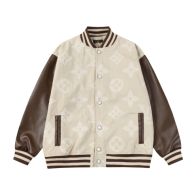 高品質 ヴィトン テーラードジャケットＮ級品 野球服 アウター 刺繍 純綿 トップス 柔軟 ブラウン