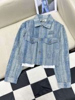 ミュウミュウ トップススーパーコピー デニム ジャケット 日常 アウター 高級感 ブルー