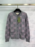レディ グッチセーターコピー ニット トップス 暖かい トラ刺繍 カジュアル 優雅 花柄 パープル