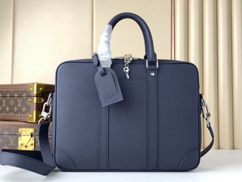 ルイヴィトンバッグ 買取偽物 ビジネス 通勤バッグ 斜め掛け ハンドバッグ レザい ブルー