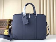 ルイヴィトンバッグ 買取偽物 ビジネス 通勤バッグ 斜め掛け ハンドバッグ レザい ブルー