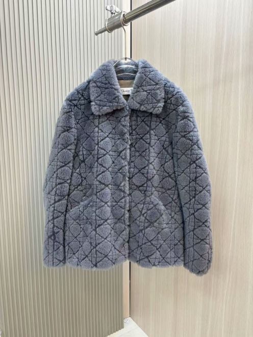 高級品 ジャケット dior偽物 トップス アウター ふんわり 柔軟 暖かい ブルー