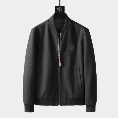 loewe ボンバー ジャケット偽物 トップス カジュアル メンズ 野球 ランニング 運動 SGT24420 ブラック
