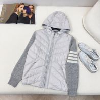 ダウン セレブスーパーコピー 軽量 トップス アウター 暖かい フード付き 軽量 触り心地が良い グレイ