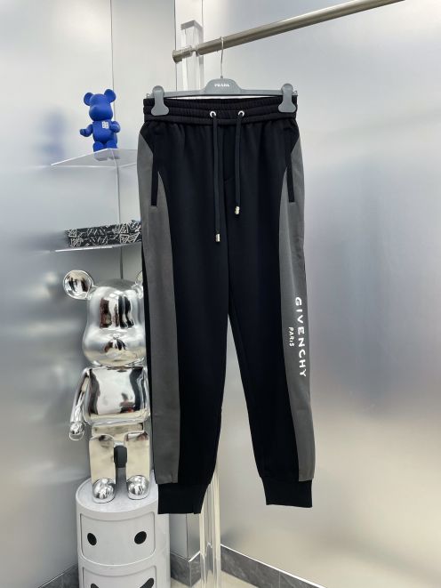 爆買いできるジバンシー メンズパンツ偽物 ズボン 上質 純綿 プリント 柔らかい ランニング ゆったり ブラック