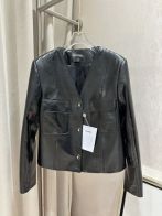 超人気 chanel ジャケット ツイードスーパーコピー トップス 革アウター レザー ファッション ブラック