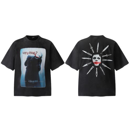 お値打ち価格 セントマイケルロンtコピー トップス 半袖 Ｔシャツ VT9154 純綿 プリント ブラック