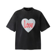 セントマイケル 服偽物 綿 トップス 半袖 Ｔシャツ VT9145 プリント 高級感たっぷり ブラック