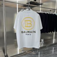 バルマン ティシャツ偽物 純綿Ｔシャツ トップス 半袖 柔らかい プリント 通気性いい ホワイト