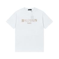 超激得の新品 バルマン tシャツ ロゴコピー 純綿ティシャツ 柔軟 プリント トップス 半袖  カジュアル ホワイト