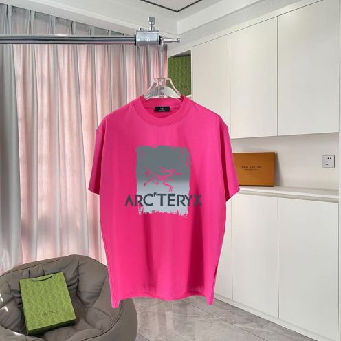 超激得価格arc teryx スプリット t シャツスーパーコピー 短袖 純綿 トップス プリント 男女兼用 ローズレッド