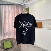 お値打ち価格 アークテリクス アーク ワード t シャツコピー 短袖 純綿 トップス ロゴプリント 男女兼用 ブラック