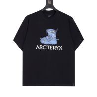 アークテリクス t シャツ レディーススーパーコピー シンプル カップル 半袖 純綿 トップス プリント ブラック