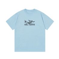 アークテリクス t シャツ スプリット偽物 シンプル カップル 半袖 純綿 トップス プリント ブルー