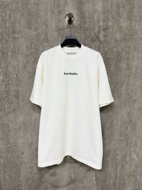 アクネストゥディオズ tシャツスーパーコピー 純綿 トップス 短袖 プリント 通気性いい ホワイト
