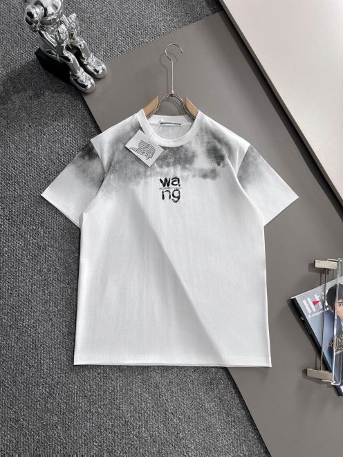 メンズ アレキサンダーワン tシャツスーパーコピー 男女兼用 プリント 短袖トップス 純綿 シンプル ホワイト